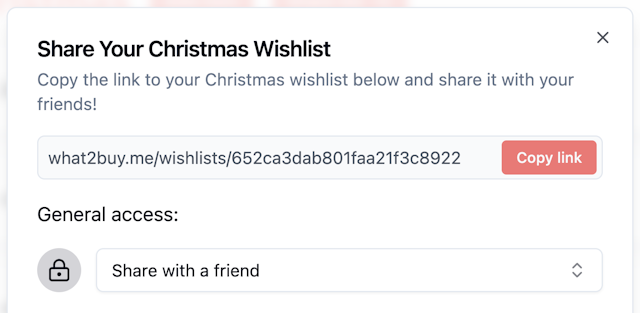 wishlist sharing screenshot
